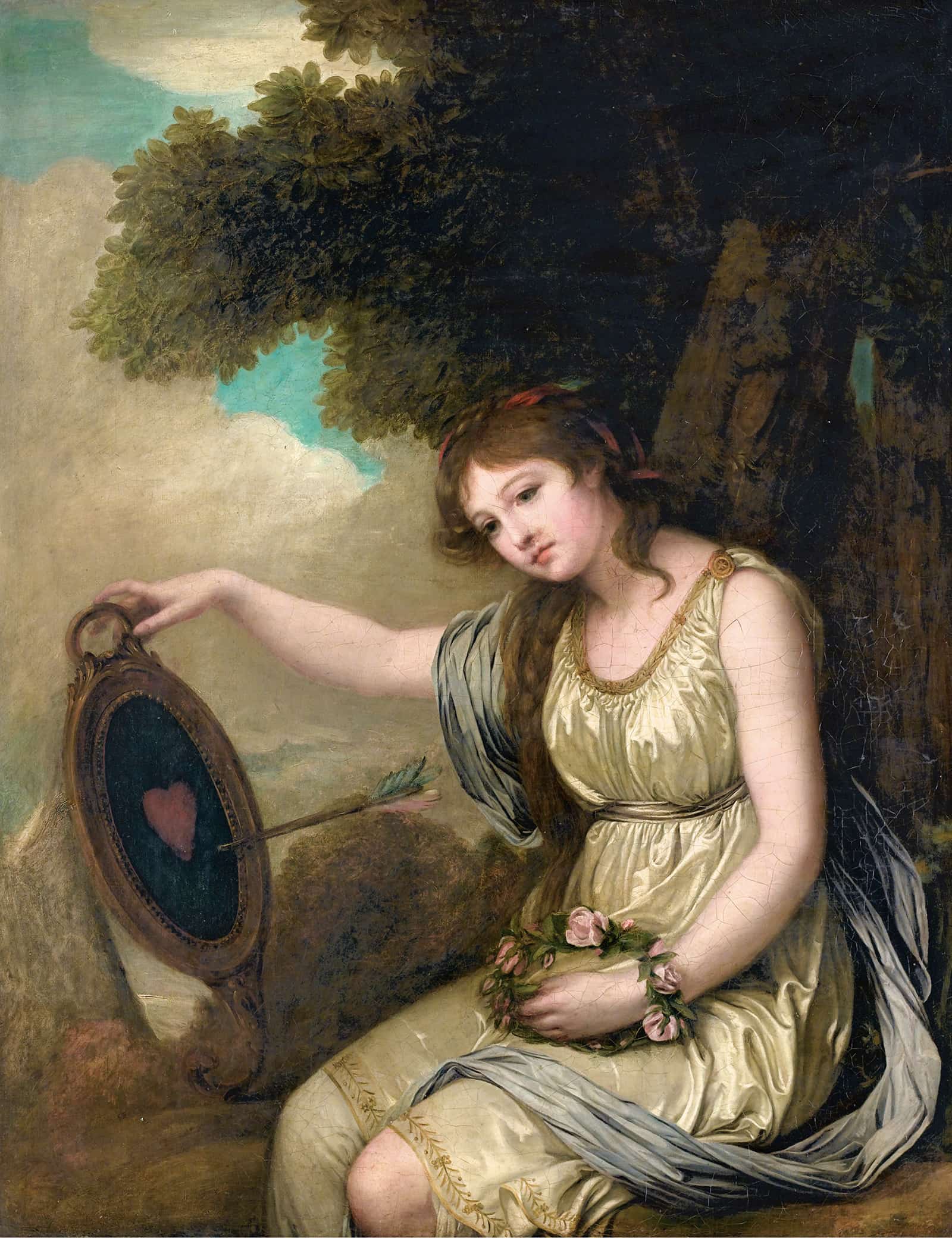 Jeune Fille Assise by Jean Baptiste Greuze