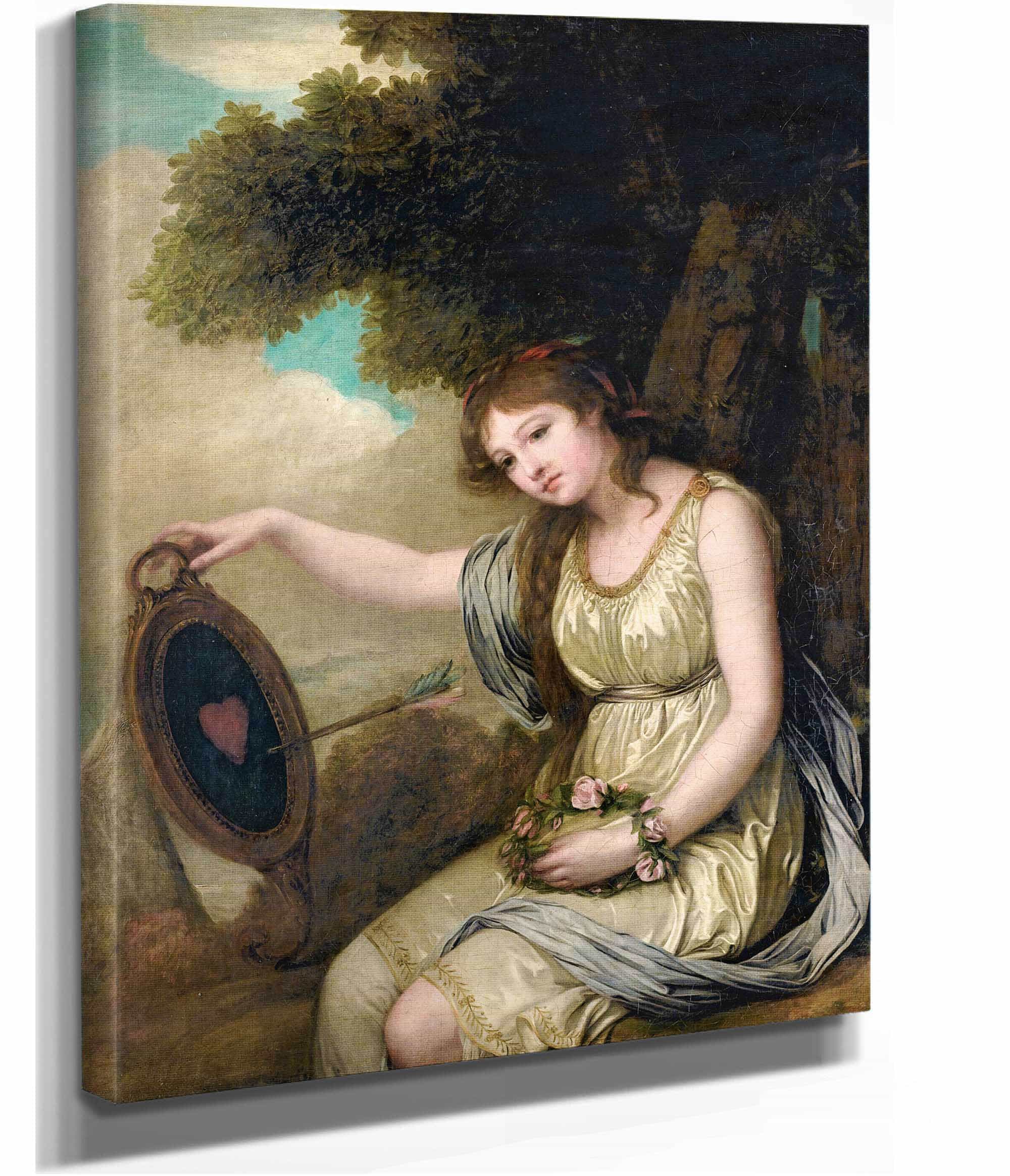 Jeune Fille Assise by Jean Baptiste Greuze
