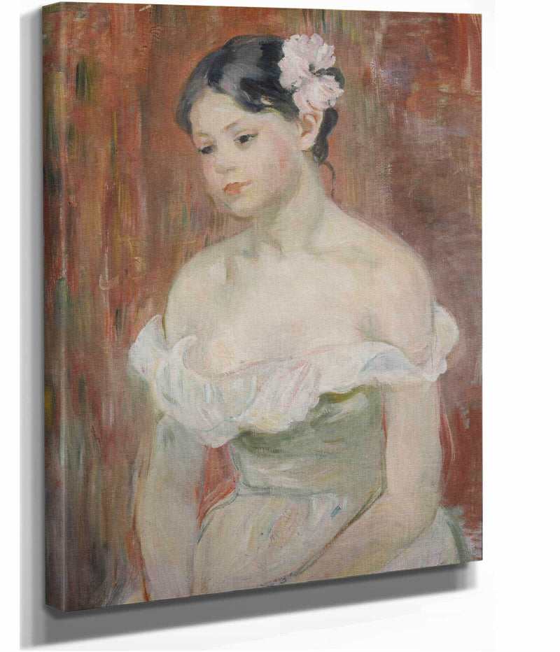 Jeune Fille Au Decollete La Fleur Aux Cheveux by Berthe Morisot