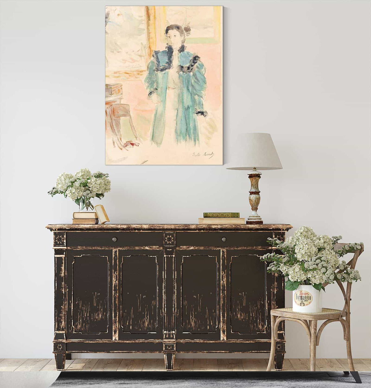 Jeune Fille Au Manteau Vert Marthe by Berthe Morisot