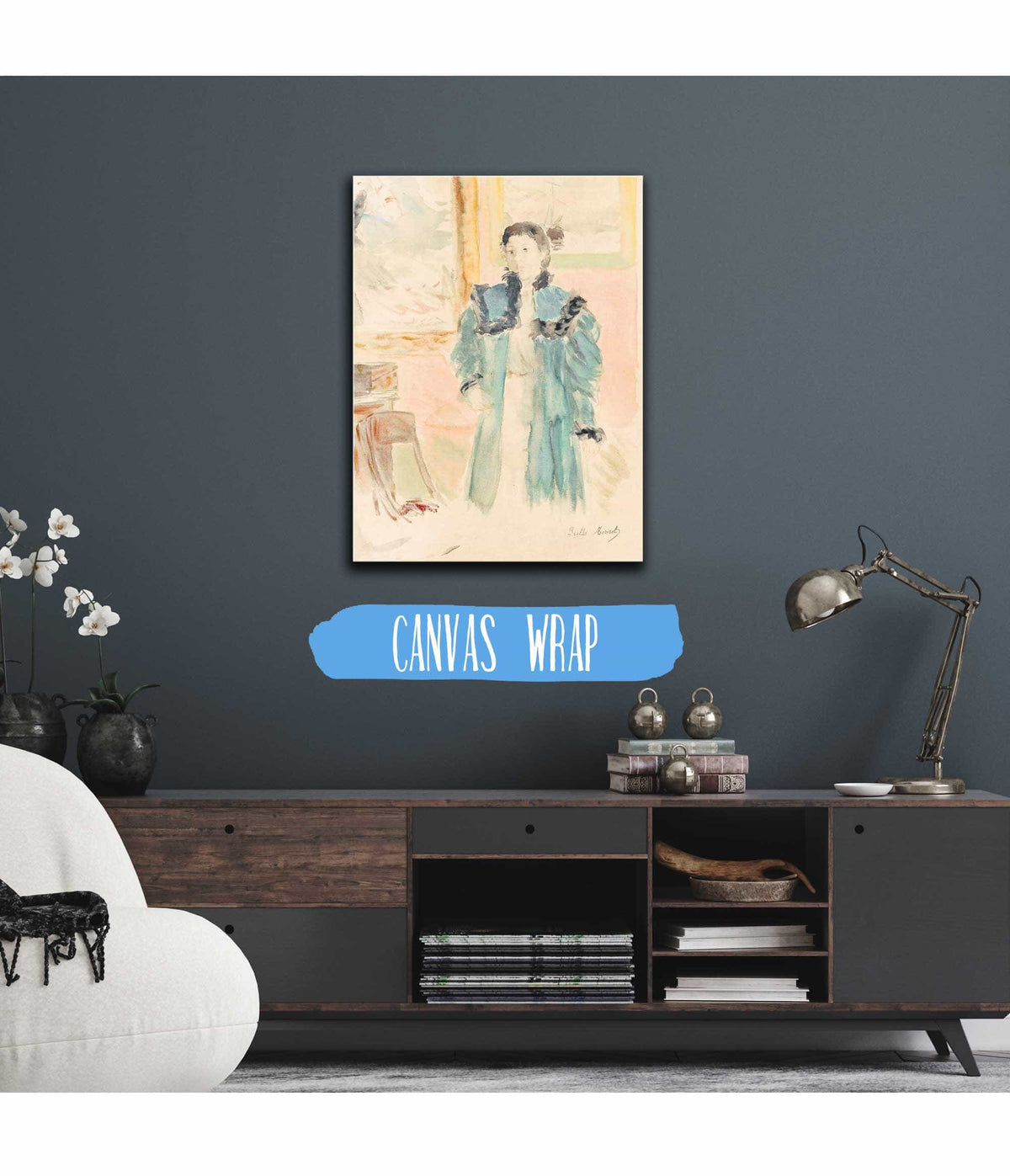 Jeune Fille Au Manteau Vert Marthe by Berthe Morisot