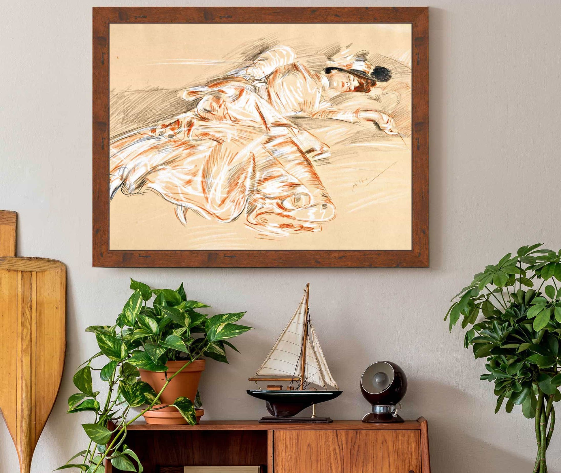 Jeune Fille Endormie by Paul Cesar Helleu
