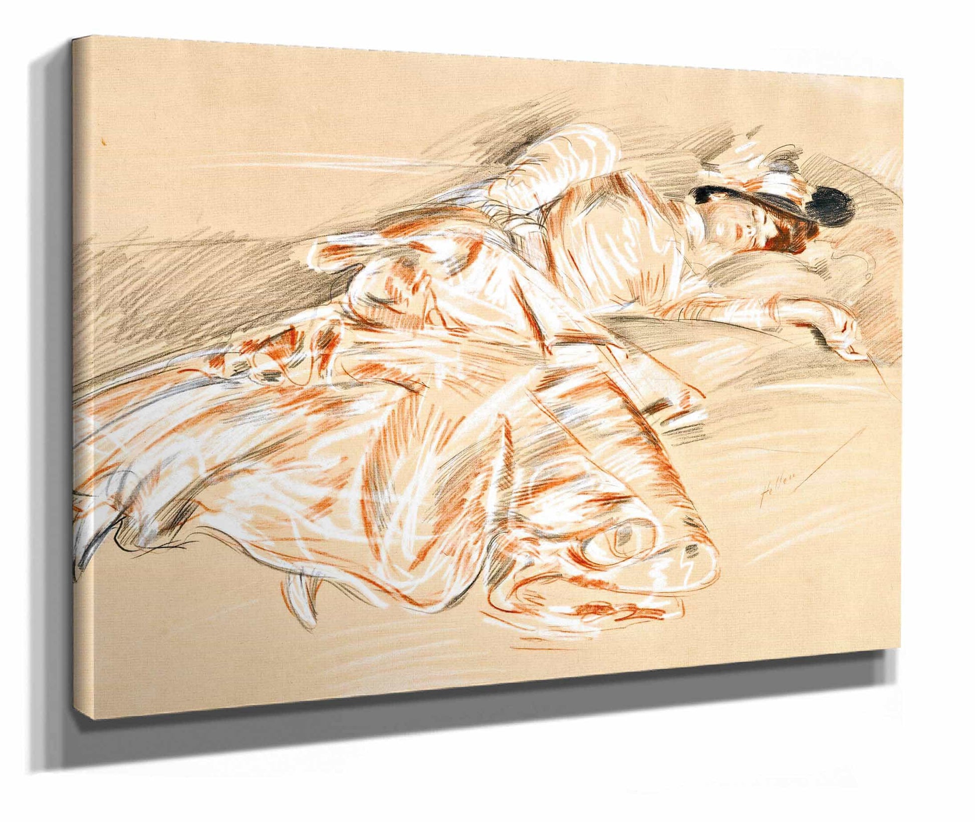 Jeune Fille Endormie by Paul Cesar Helleu
