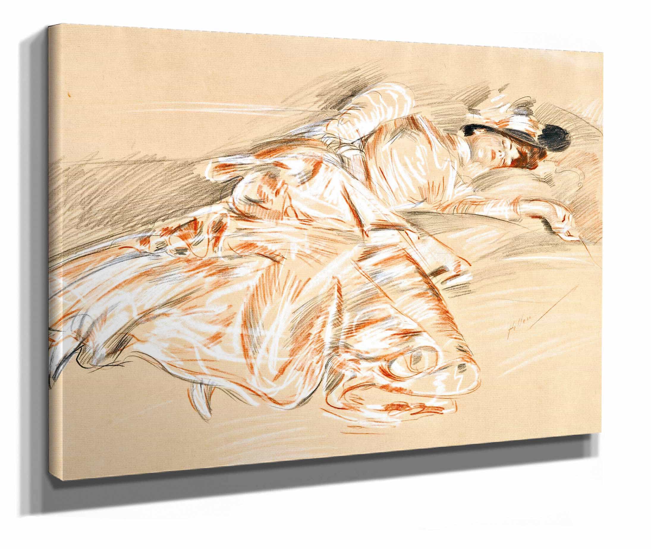 Jeune Fille Endormie by Paul Cesar Helleu