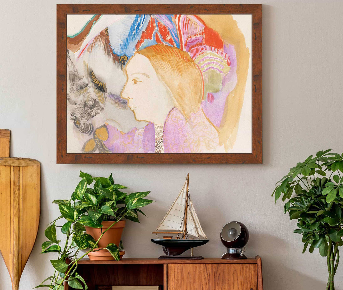 Jeune Fille Et Fleurs by Odilon Redon