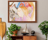 Jeune Fille Et Fleurs by Odilon Redon