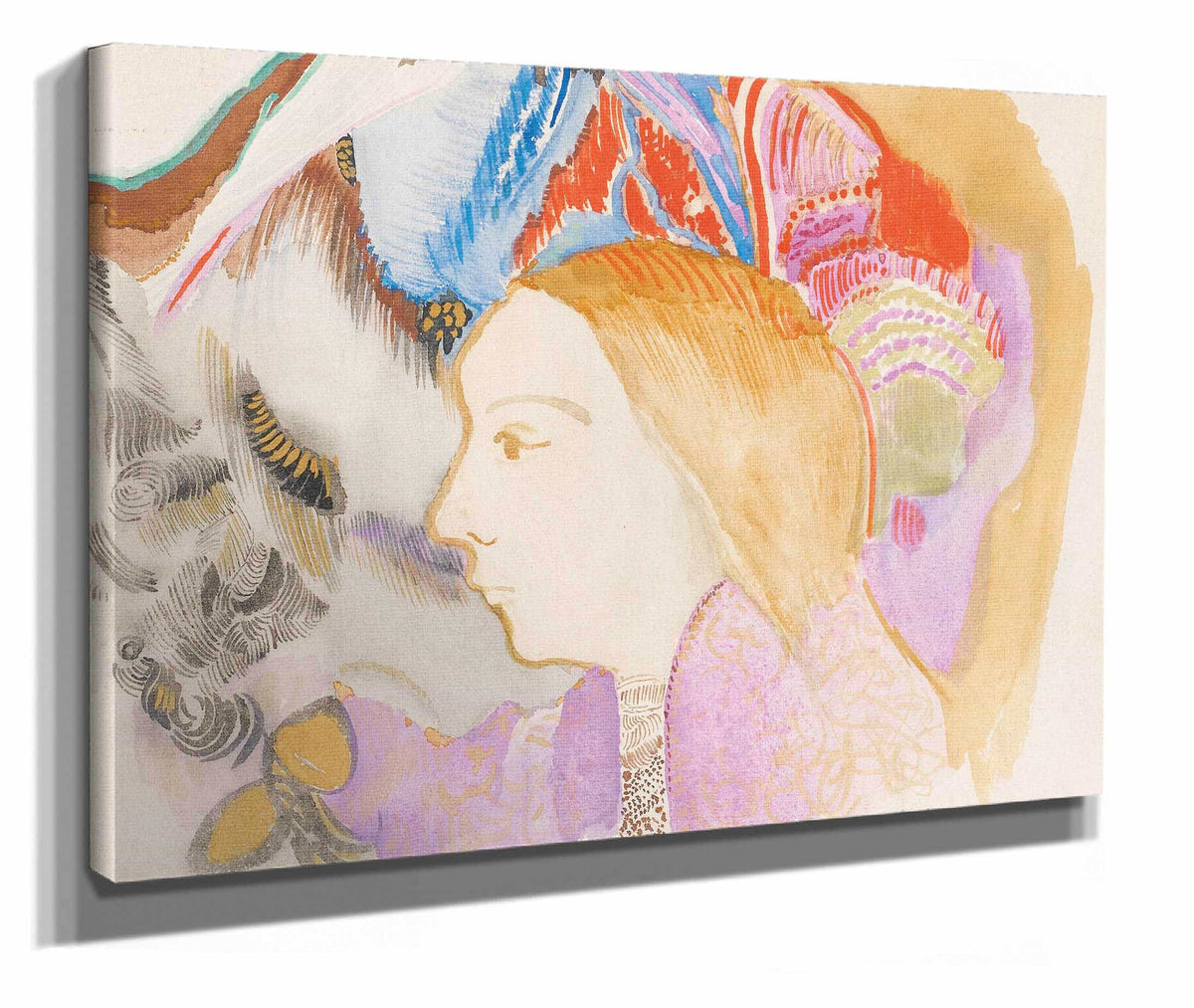 Jeune Fille Et Fleurs by Odilon Redon