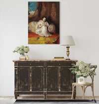 Jeune Fille Mauresque Assise Dans Un Riche Interieur Almee by Theodore Chasseriau