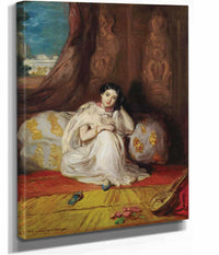 Jeune Fille Mauresque Assise Dans Un Riche Interieur Almee by Theodore Chasseriau