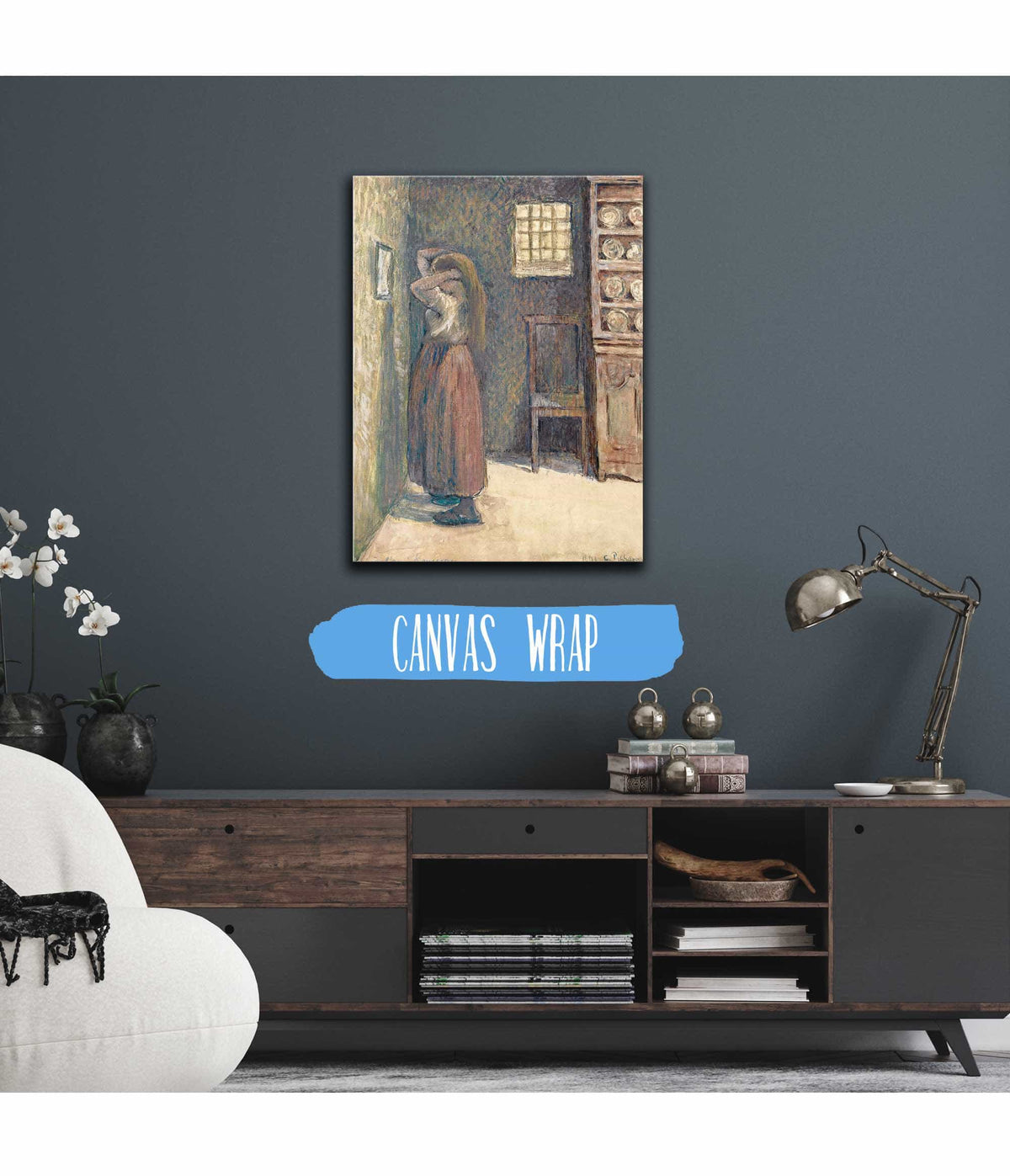 Jeune Paysanne Se Coiffant by Camille Pissarro