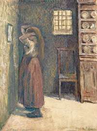 Jeune Paysanne Se Coiffant by Camille Pissarro