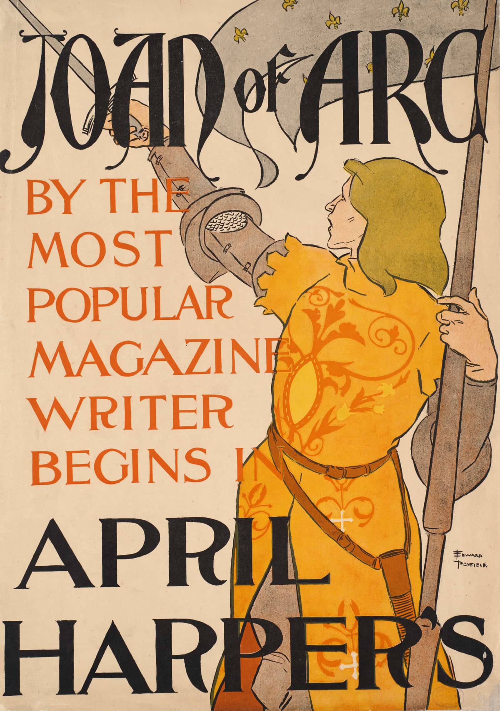 Joan Of Arc April Harpers by Edward Penfield