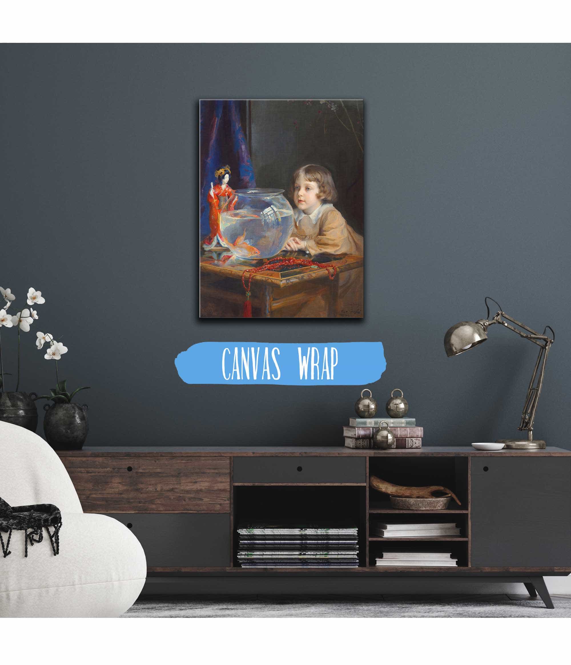 John De Laszlo And A Goldfish Bowl by Philip Alexius De Laszlo