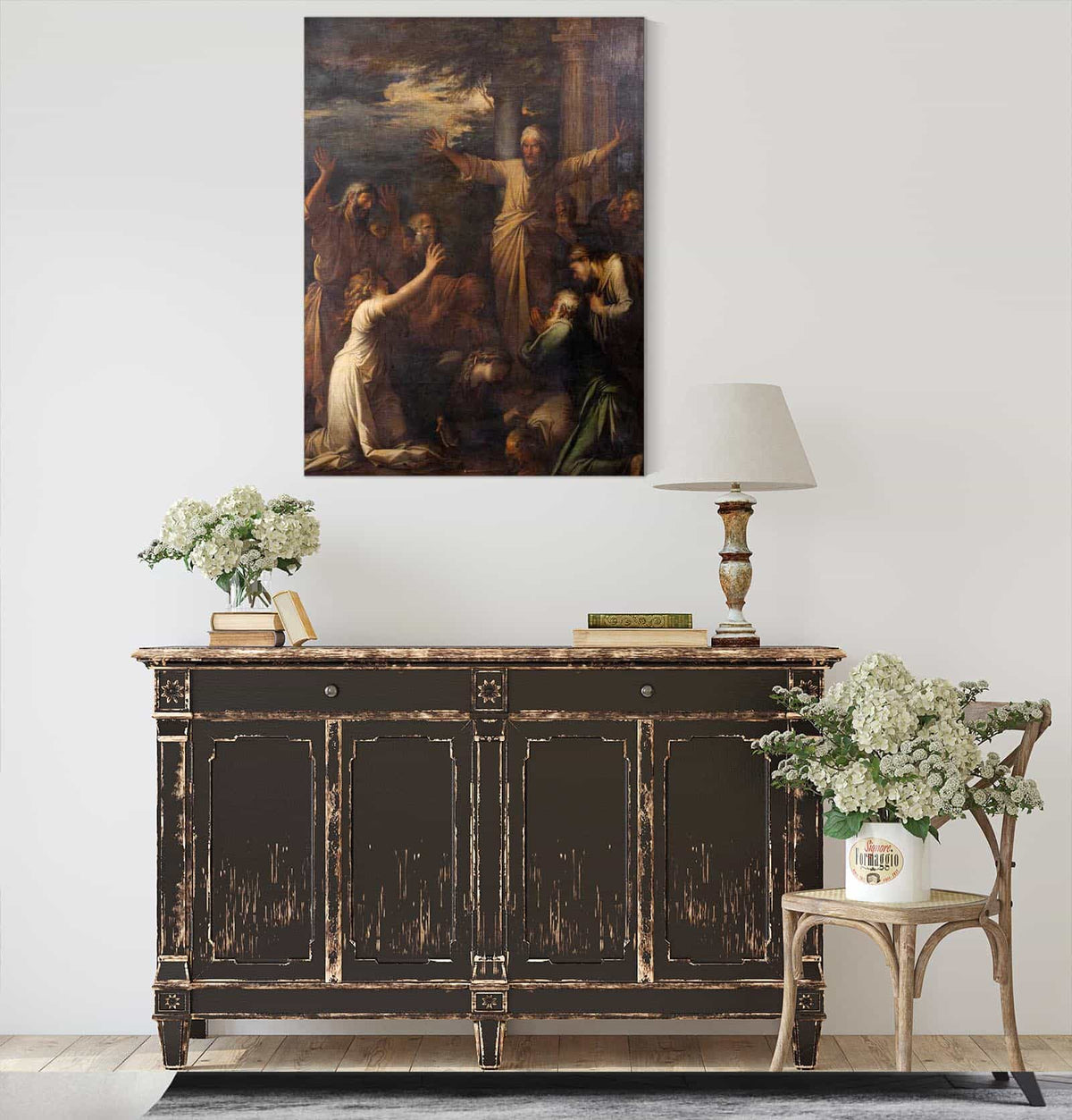 Jonah Preaching To The People Of Niniveh by Salvator Rosa