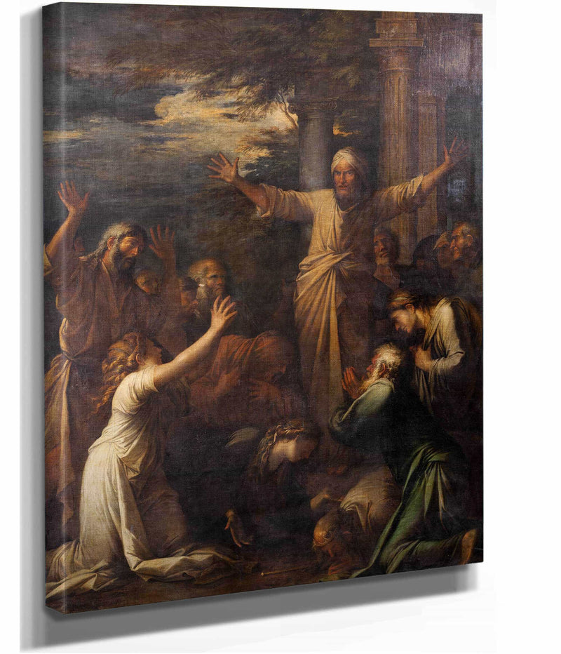 Jonah Preaching To The People Of Niniveh by Salvator Rosa