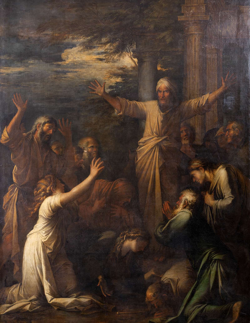 Jonah Preaching To The People Of Niniveh by Salvator Rosa
