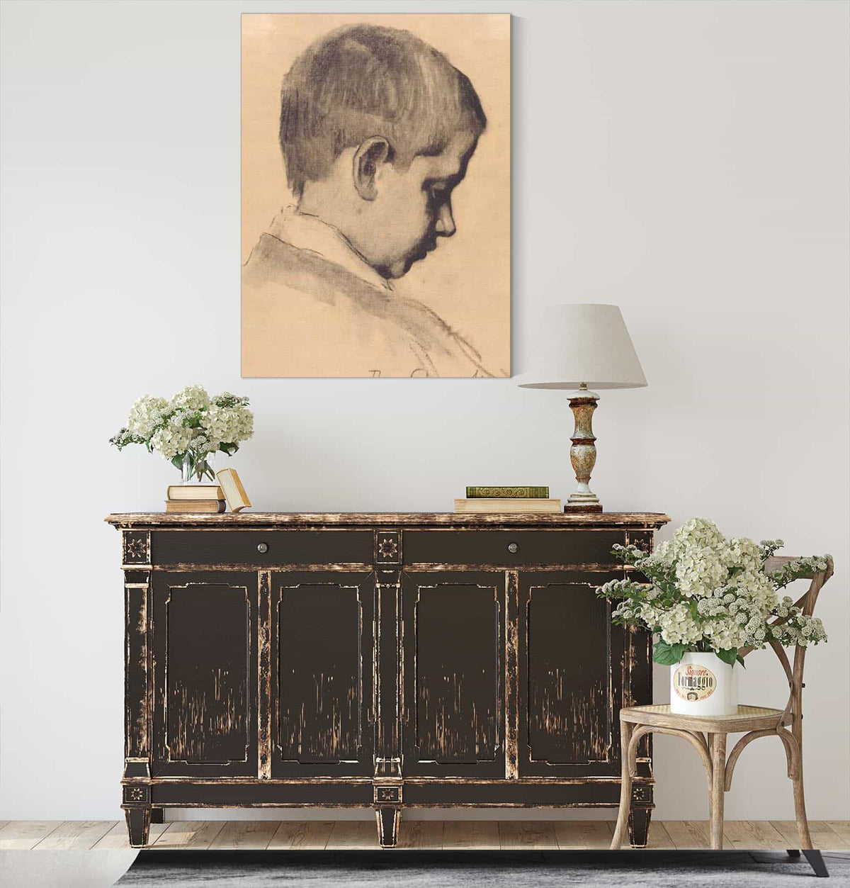 Jongenskop En Profil Naar Rechts by Therese Schwartze