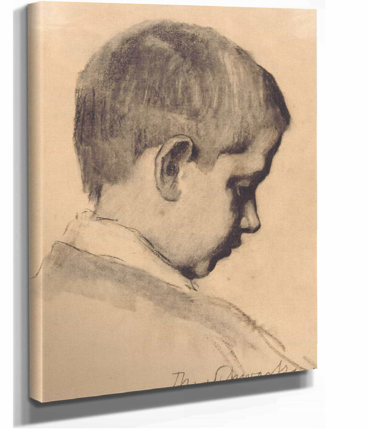 Jongenskop En Profil Naar Rechts by Therese Schwartze