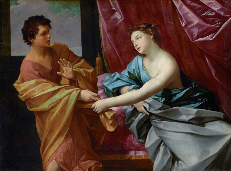 Joseph And Potiphars Wife About by Guido Reni