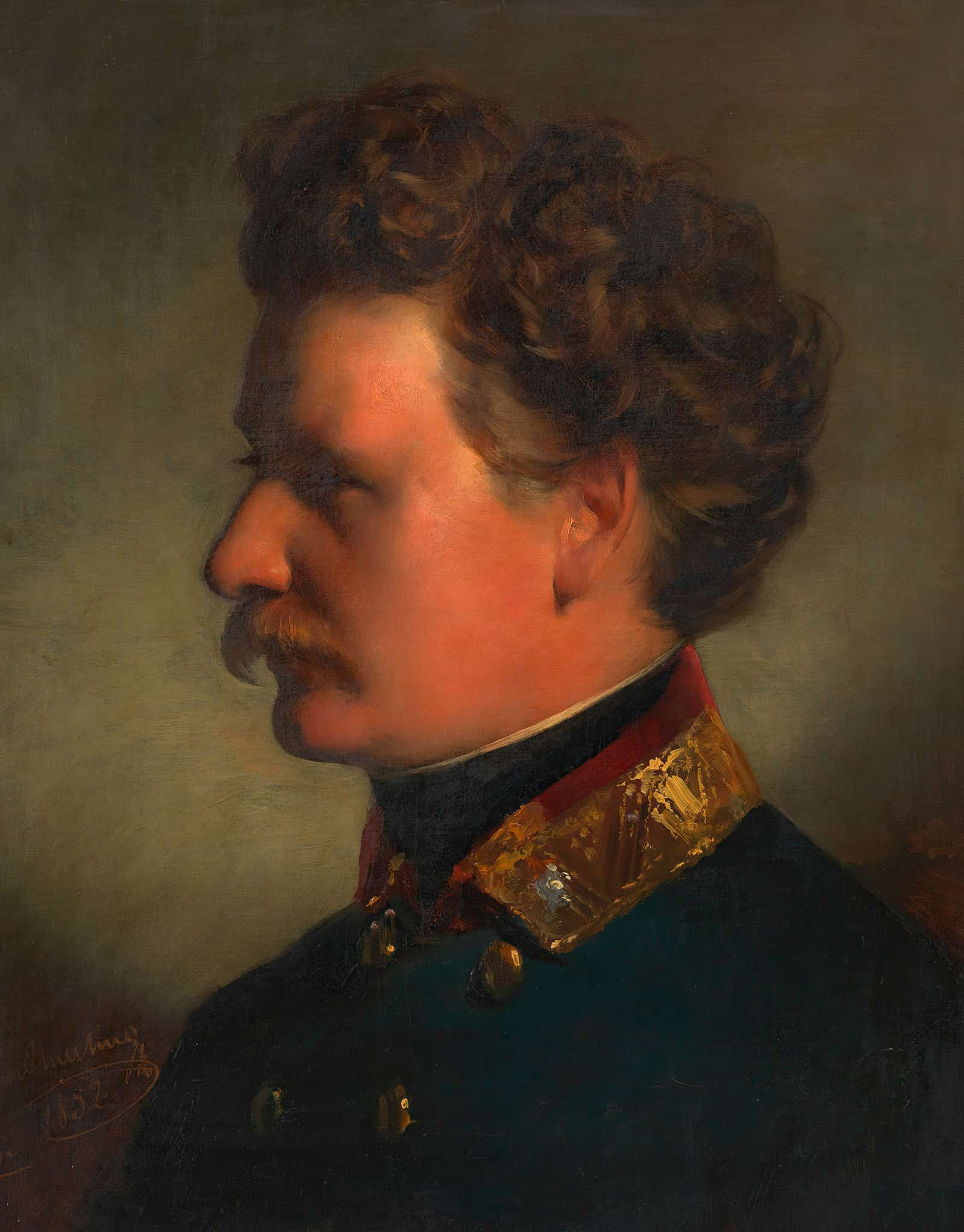 Joseph Georg Amerling Als Major Bruder Des Kunstlers by Friedrich Von Amerling