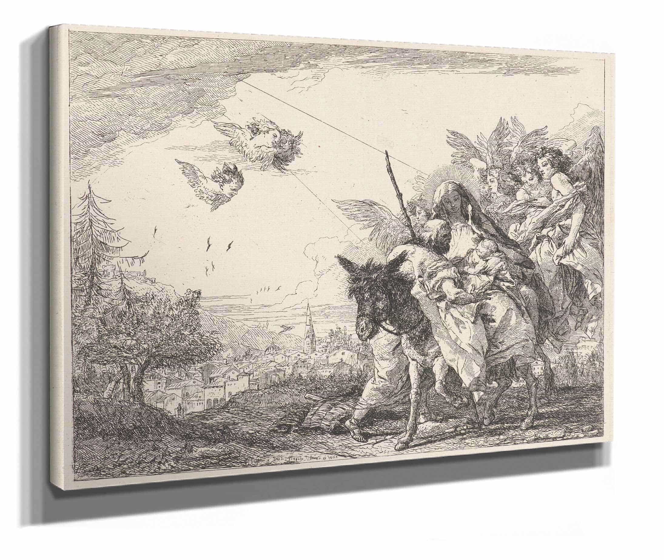 Joseph Standing Adores The Child  by Giovanni Domenico Tiepolo