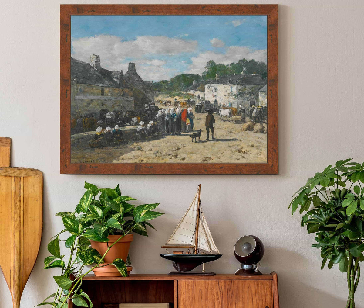 Jour De Foire En Bretagne by Eugene Boudin