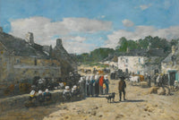 Jour De Foire En Bretagne by Eugene Boudin