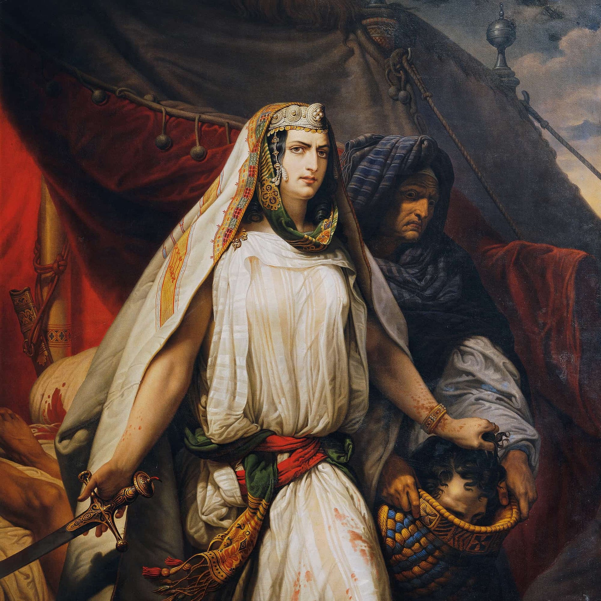 Judith With The Head Of Holofernes Before by Johann Peter Krafft