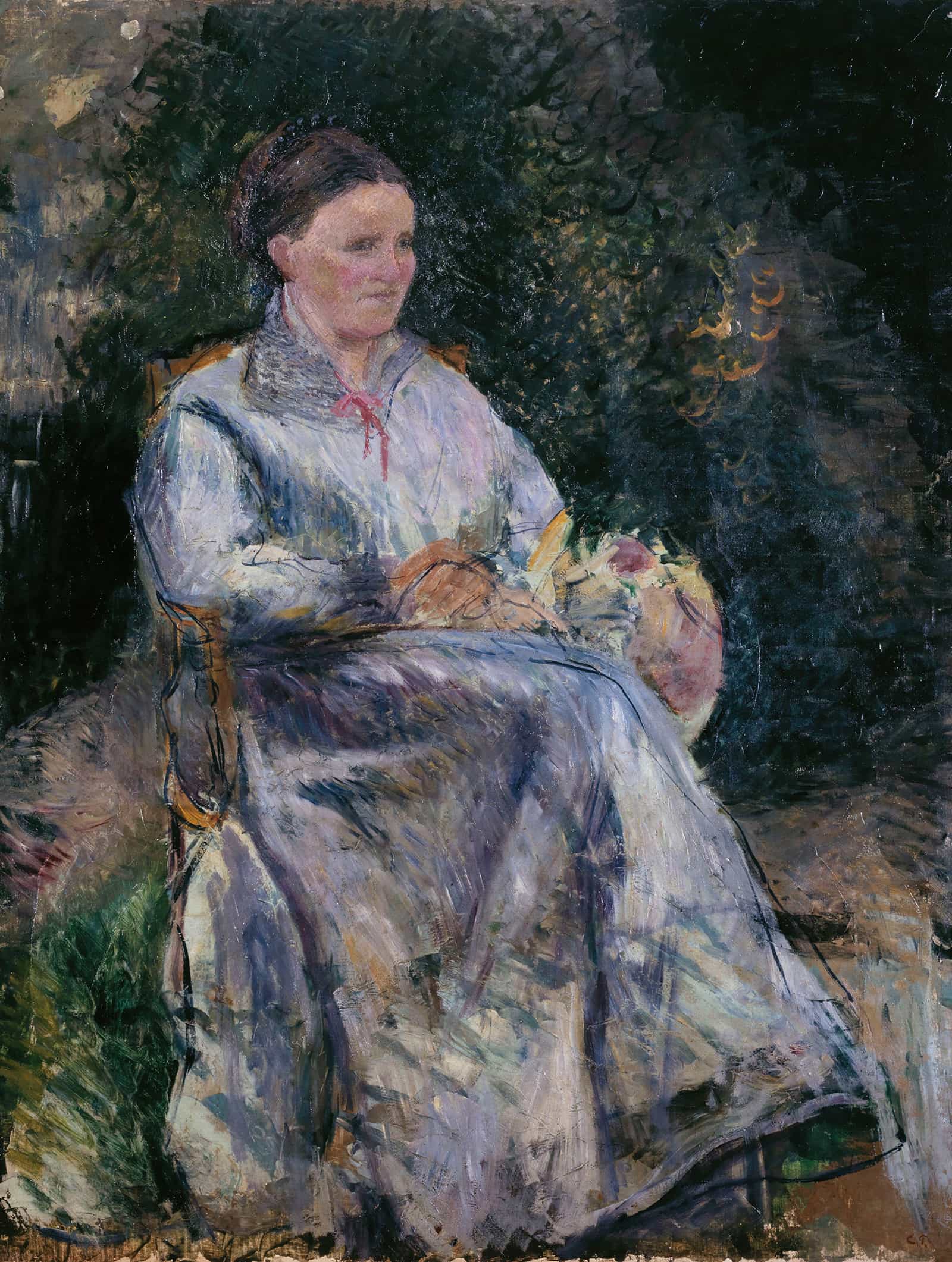 Julie Pissarro Au Jardin by Camille Pissarro