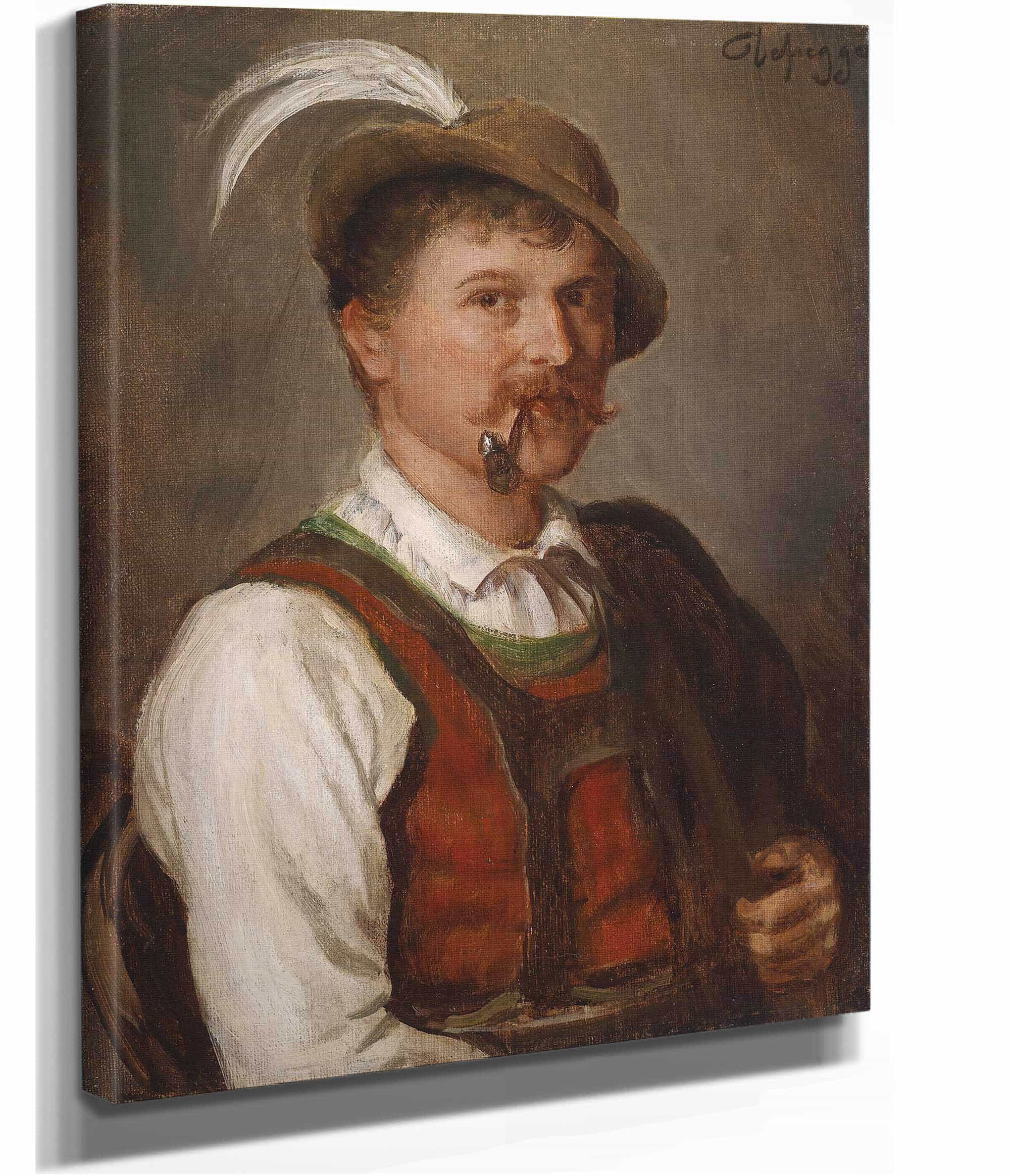 Junger Bursch In Sonntagstracht by Franz Von Defregger
