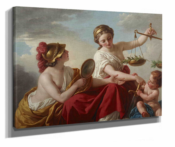 Justice Disarmed By Innocence And Applauded By Prudence by Louis Jean Francois Lagrenee