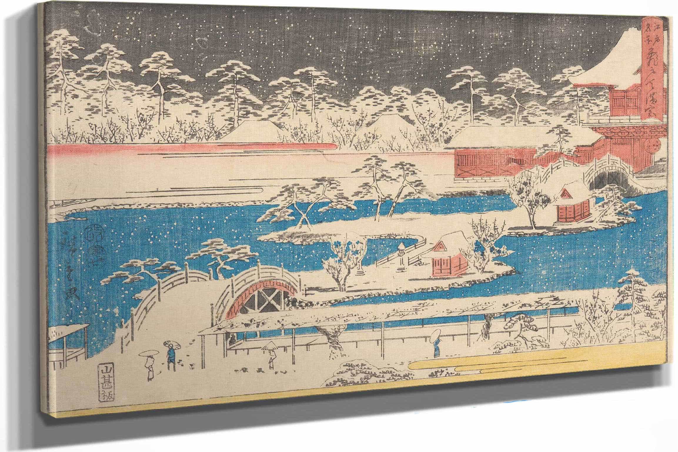 Kameido Temmaugu In Snow by Ando Hiroshige