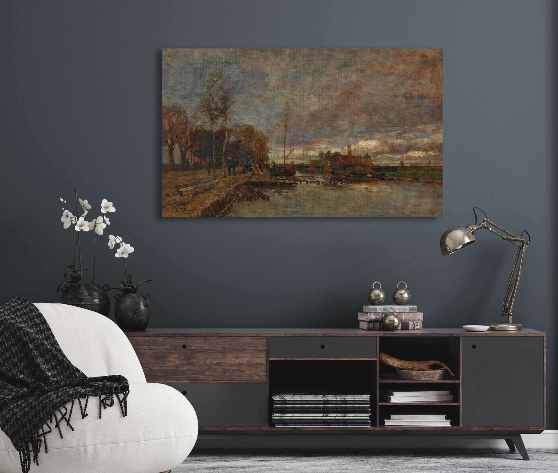 Kanal Bei Amsterdam by Tina Blau