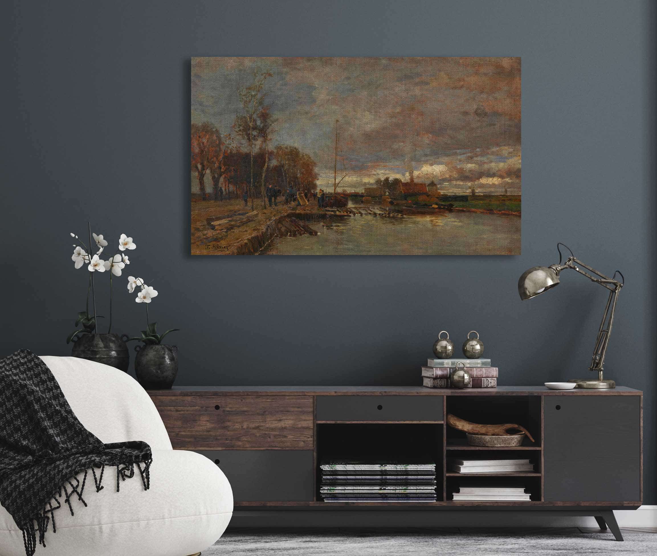 Kanal Bei Amsterdam by Tina Blau