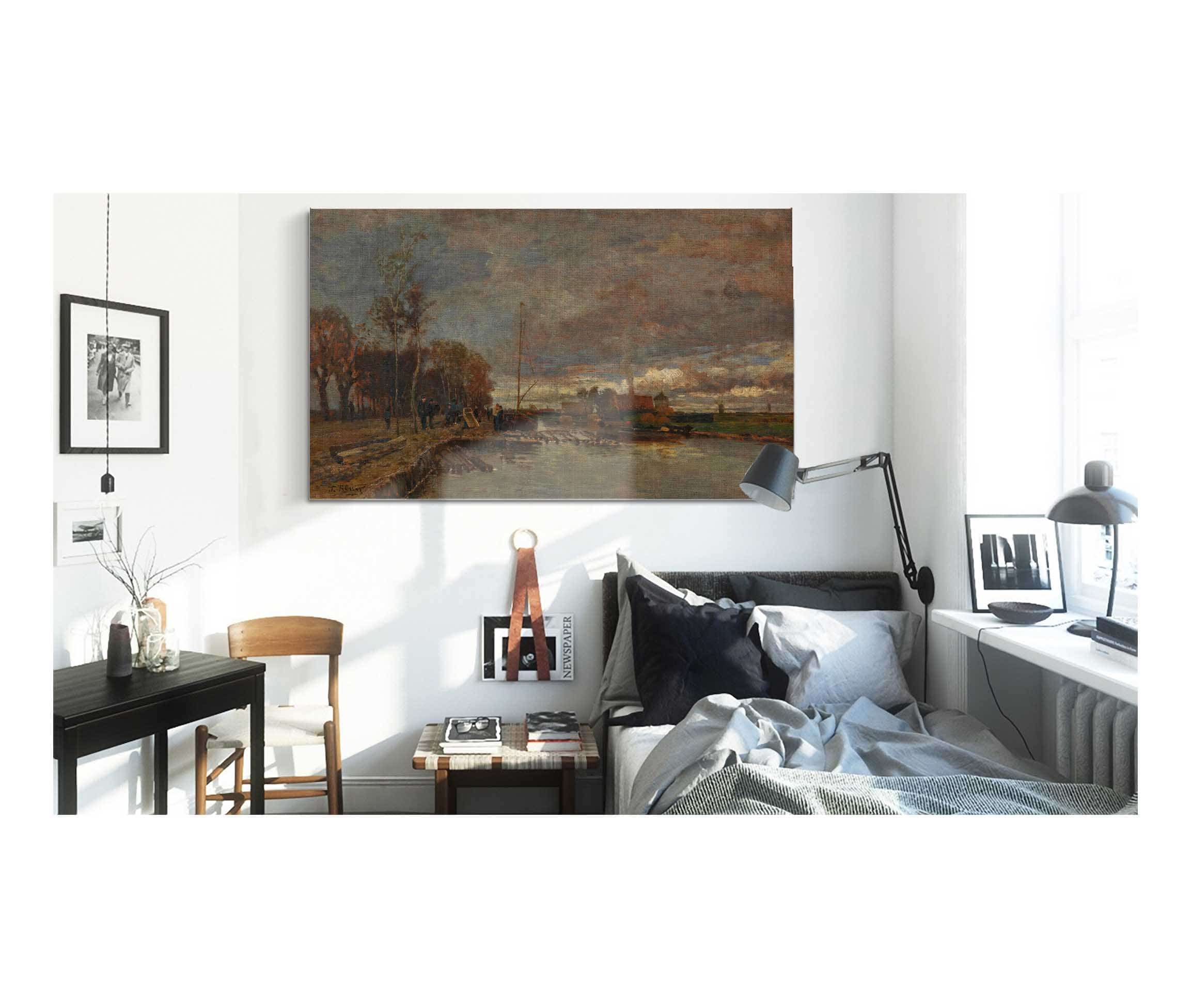 Kanal Bei Amsterdam by Tina Blau