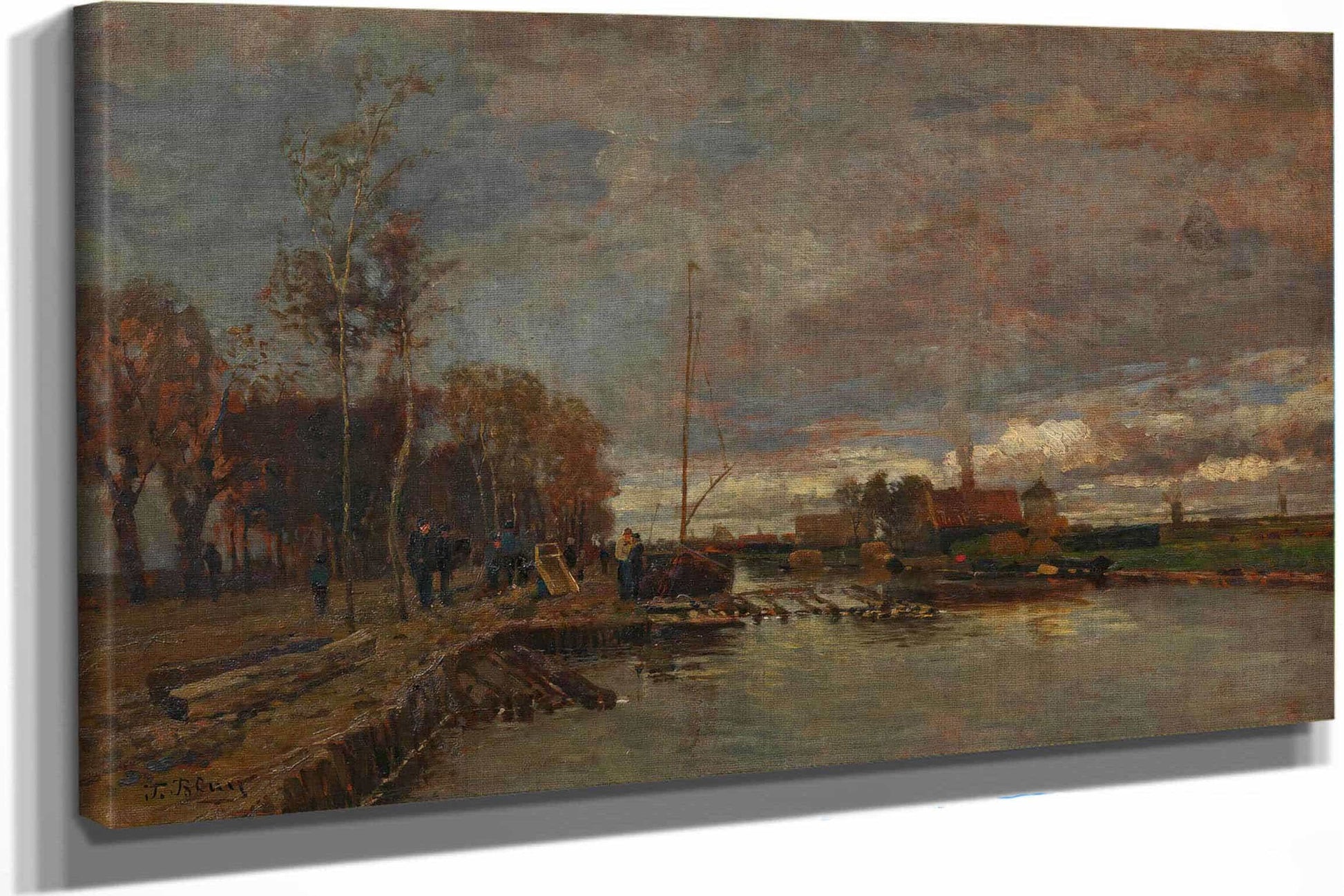 Kanal Bei Amsterdam by Tina Blau