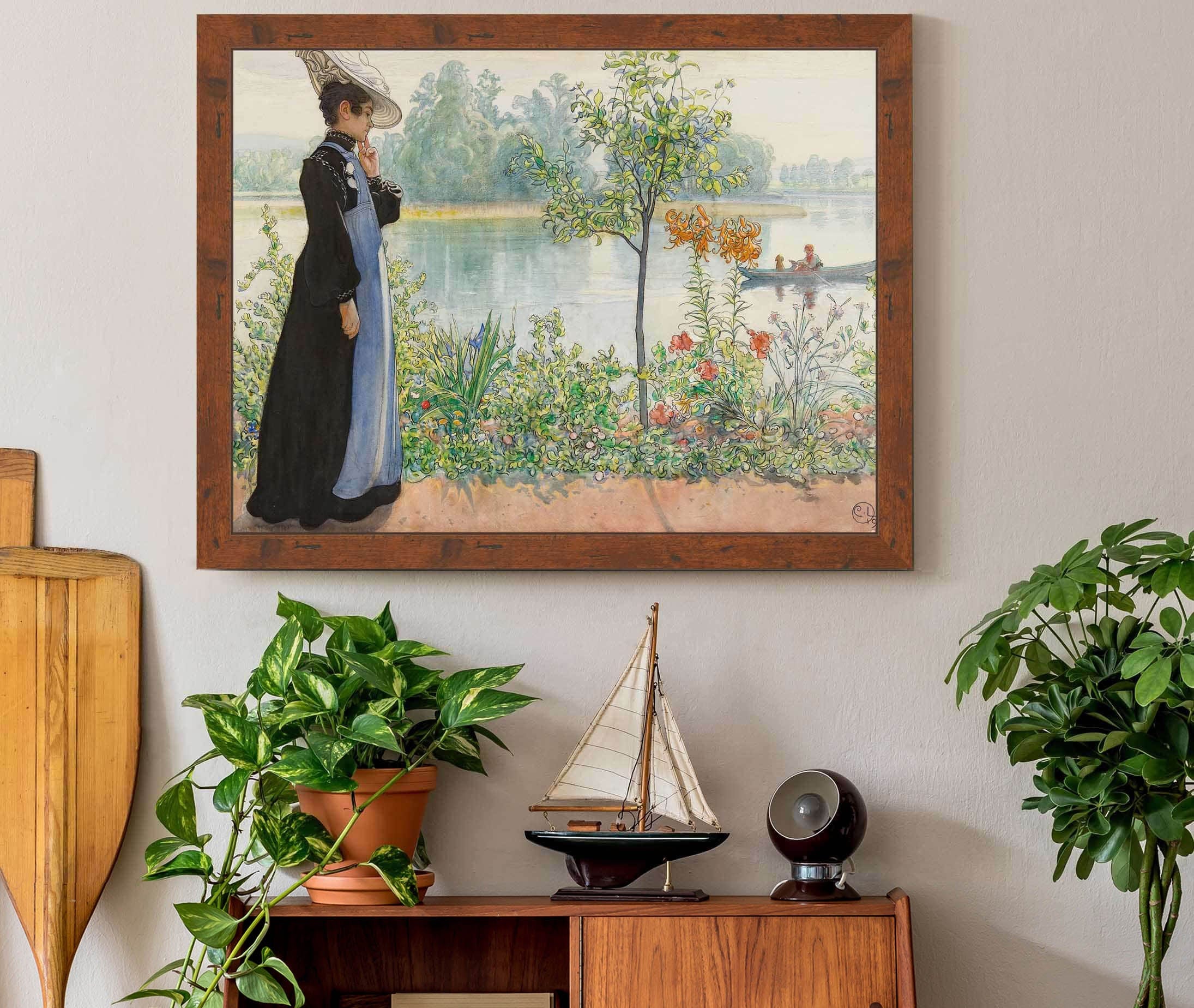 Karin By The Shore by Carl Larsson