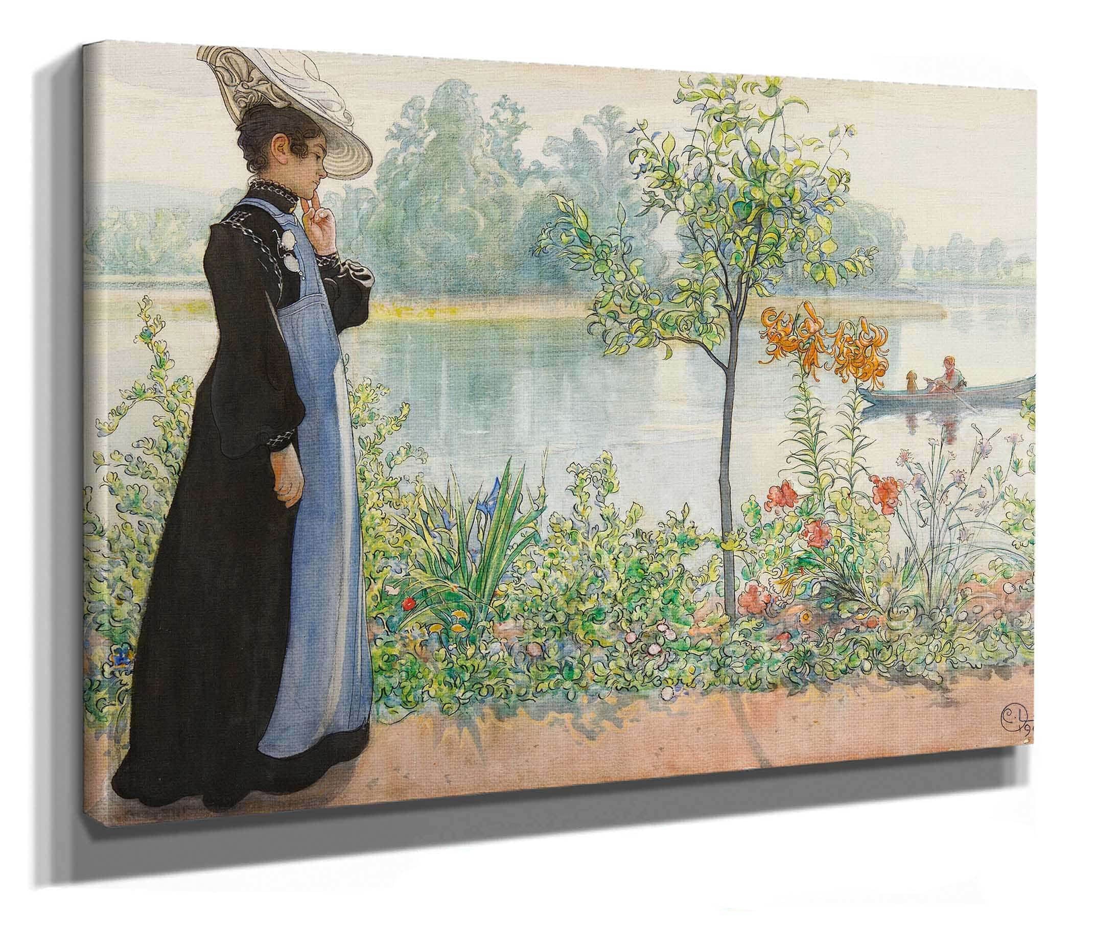Karin By The Shore by Carl Larsson