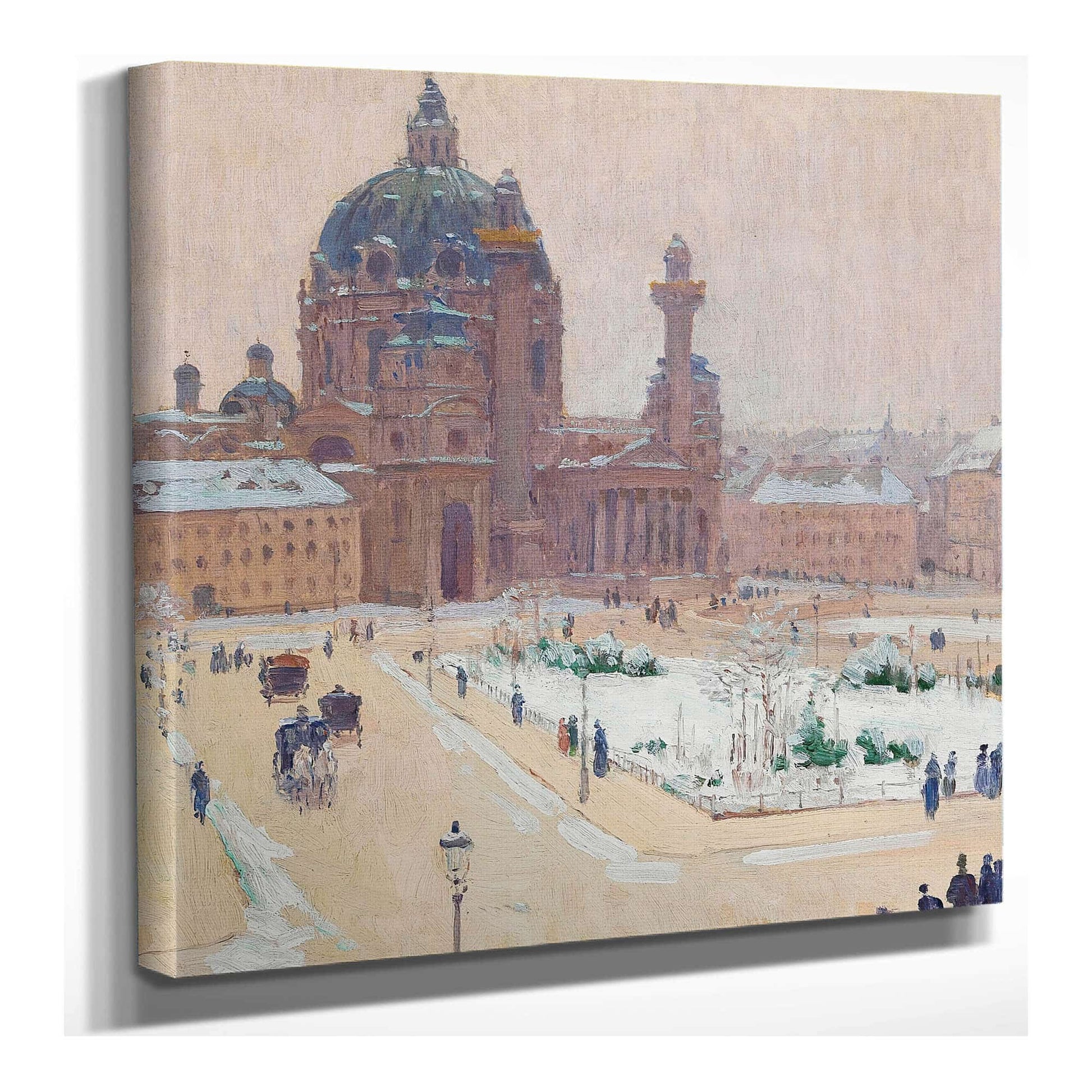 Karlskirche Im Winter Church Of St. Charles In Winter by Carl Moll