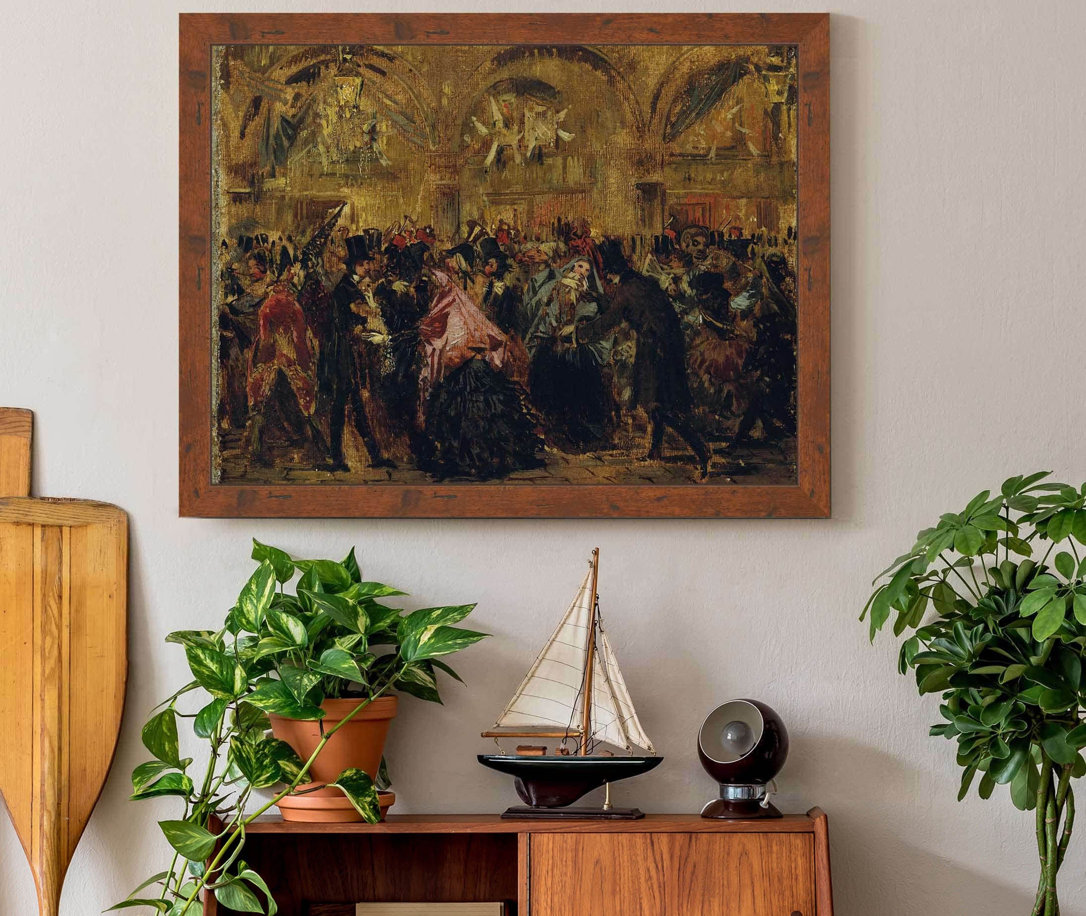 Karneval Auf Dem Markusplatz In Venedig by Anton Romako