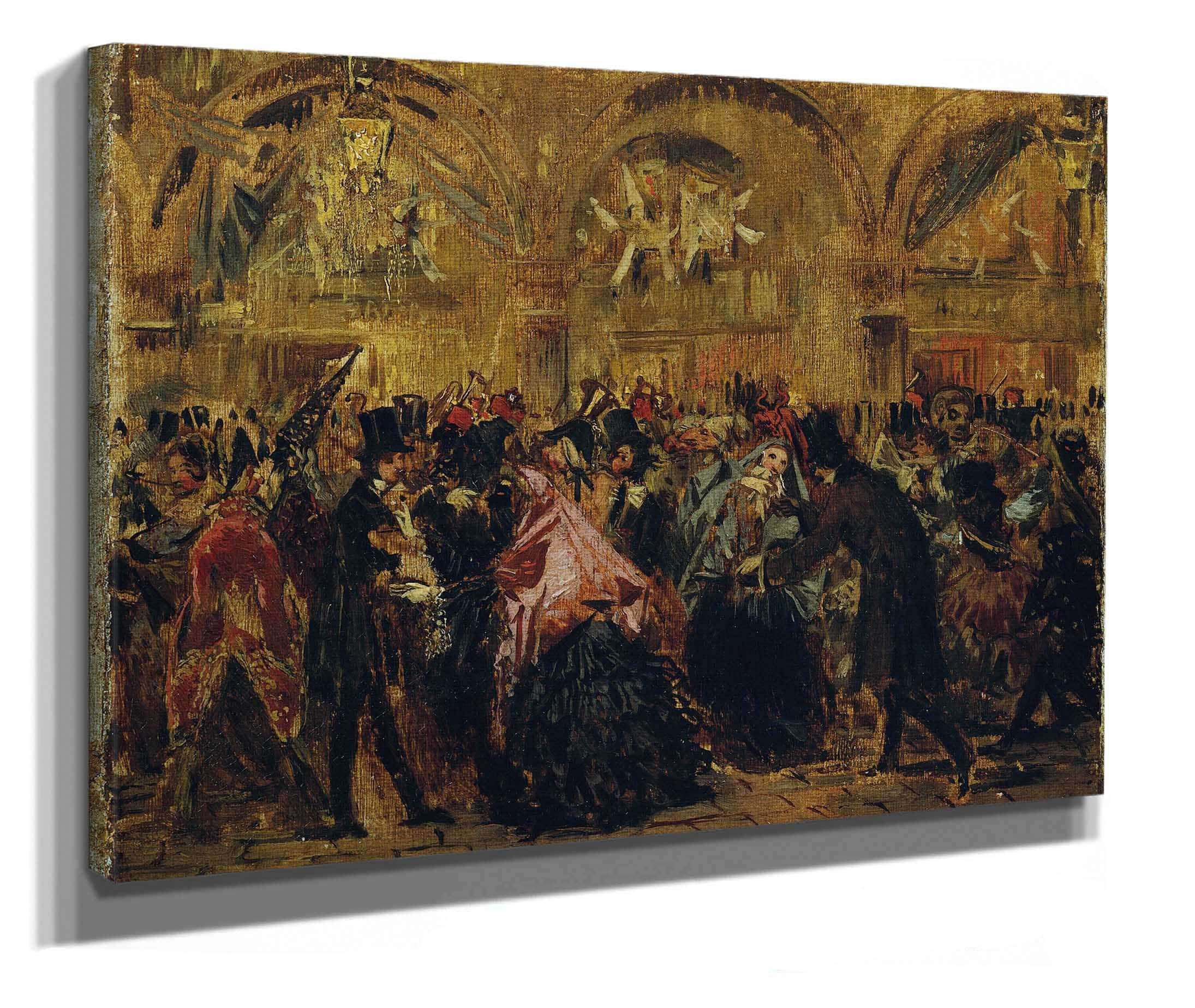 Karneval Auf Dem Markusplatz In Venedig by Anton Romako