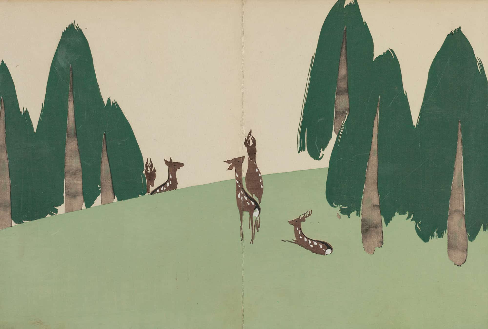 Kasuga Plain Kasugano by Kamisaka Sekka