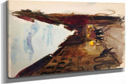 Katu Ja Ihmisia Iltahamarassa Luonnos by Magnus Enckell