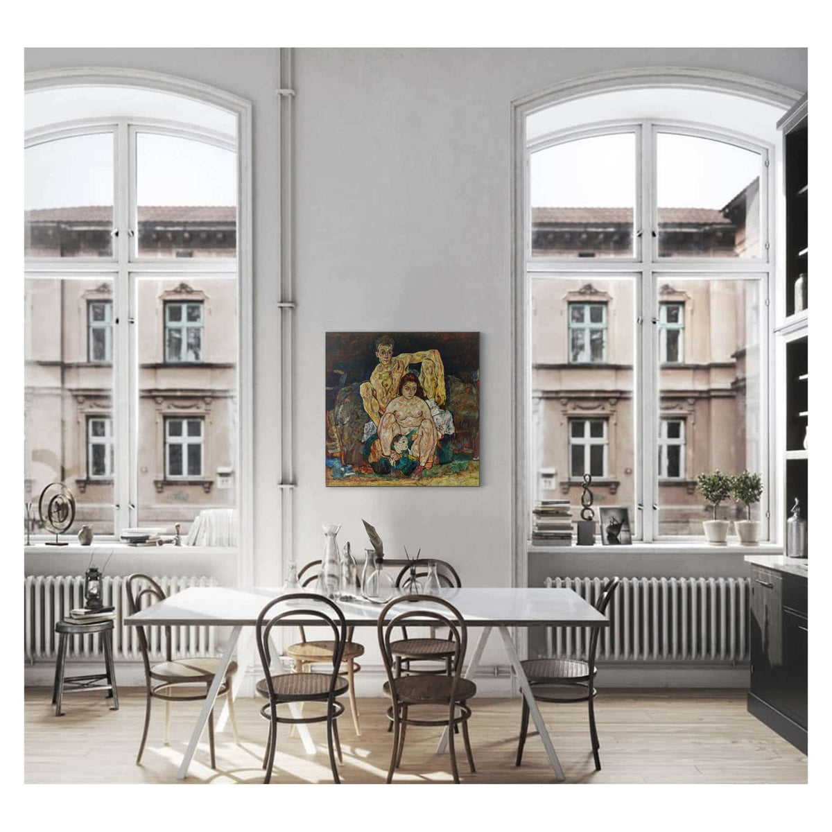 Kauerndes Menschenpaar Die Familie by Egon Schiele