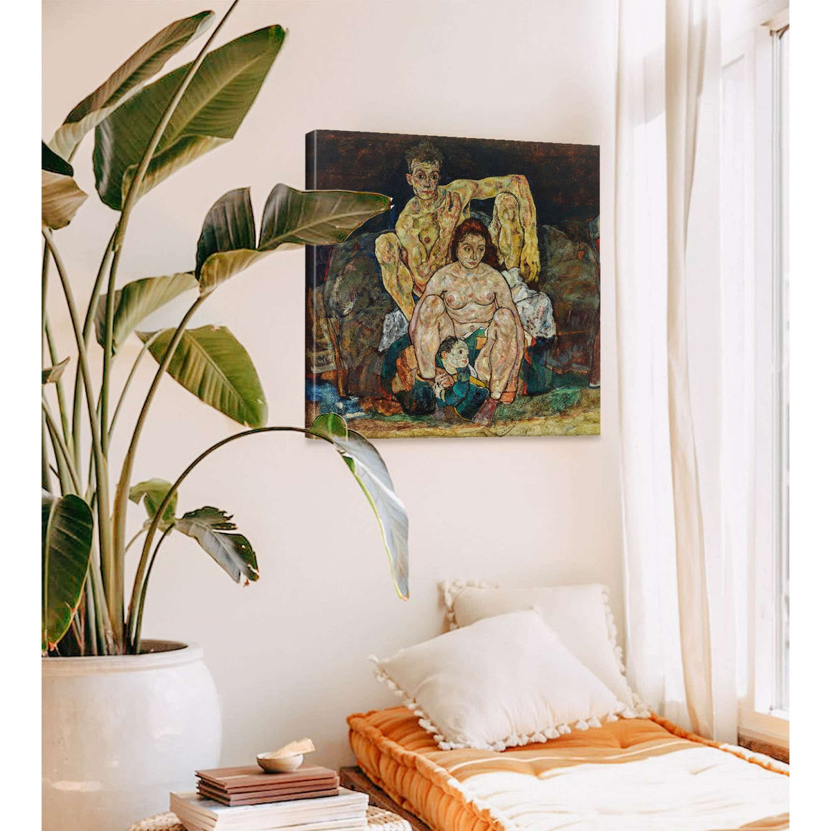 Kauerndes Menschenpaar Die Familie by Egon Schiele