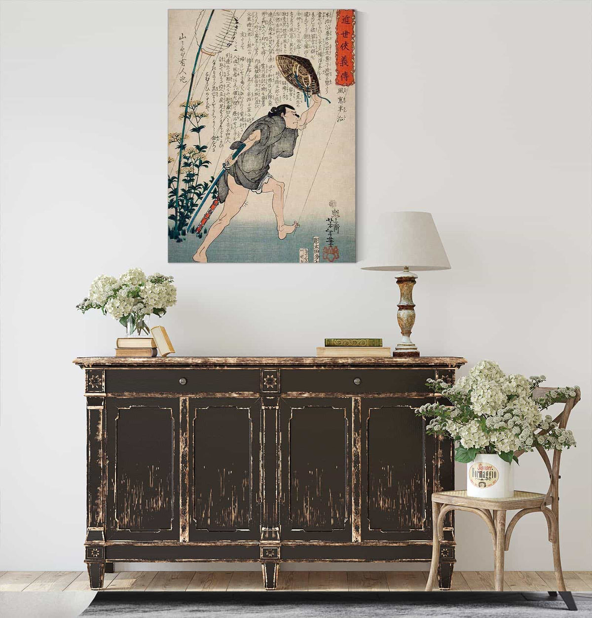 Kazamado Hanji In Light Rain by Tsukioka Yoshitoshi