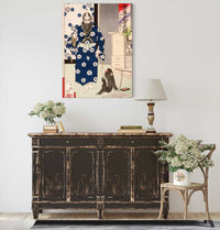 Kazuenokami Kato Kiyomasa Observing A Monkey With A Writing Brush by Tsukioka Yoshitoshi