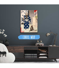 Kazuenokami Kato Kiyomasa Observing A Monkey With A Writing Brush by Tsukioka Yoshitoshi