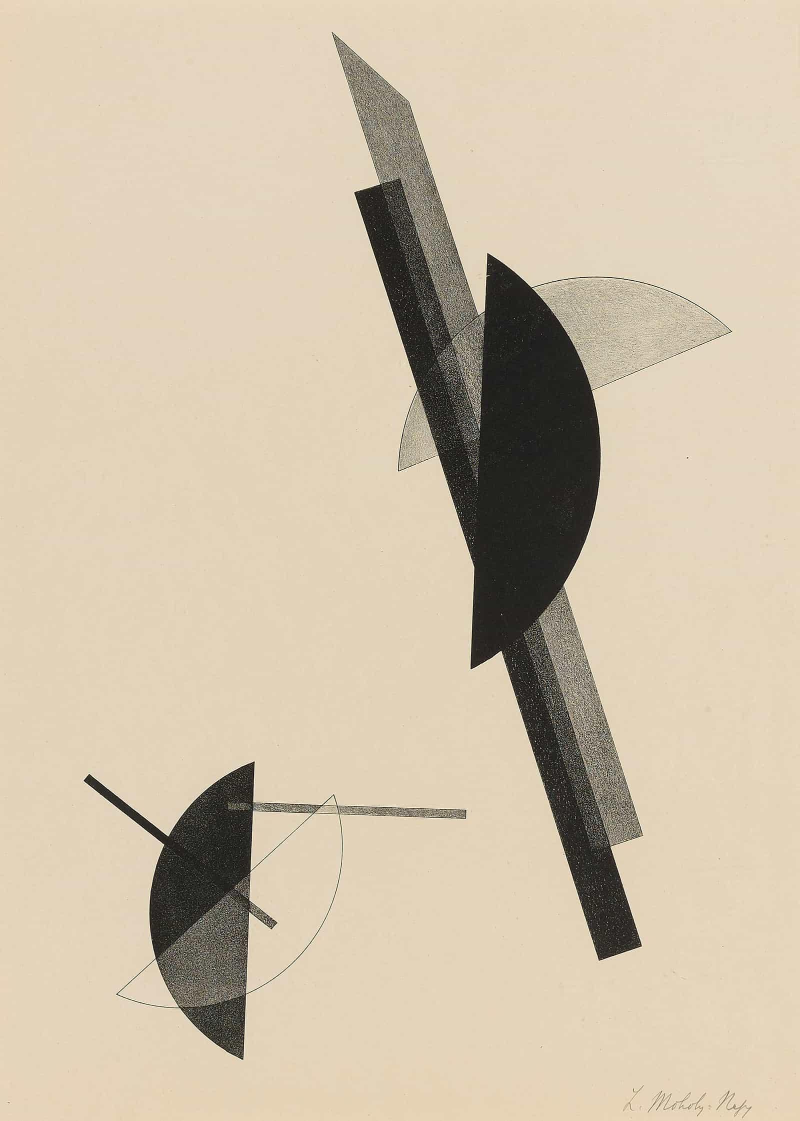 Kestnermappe Komposition One Plate Passuth  by Laszlo Moholy Nagy