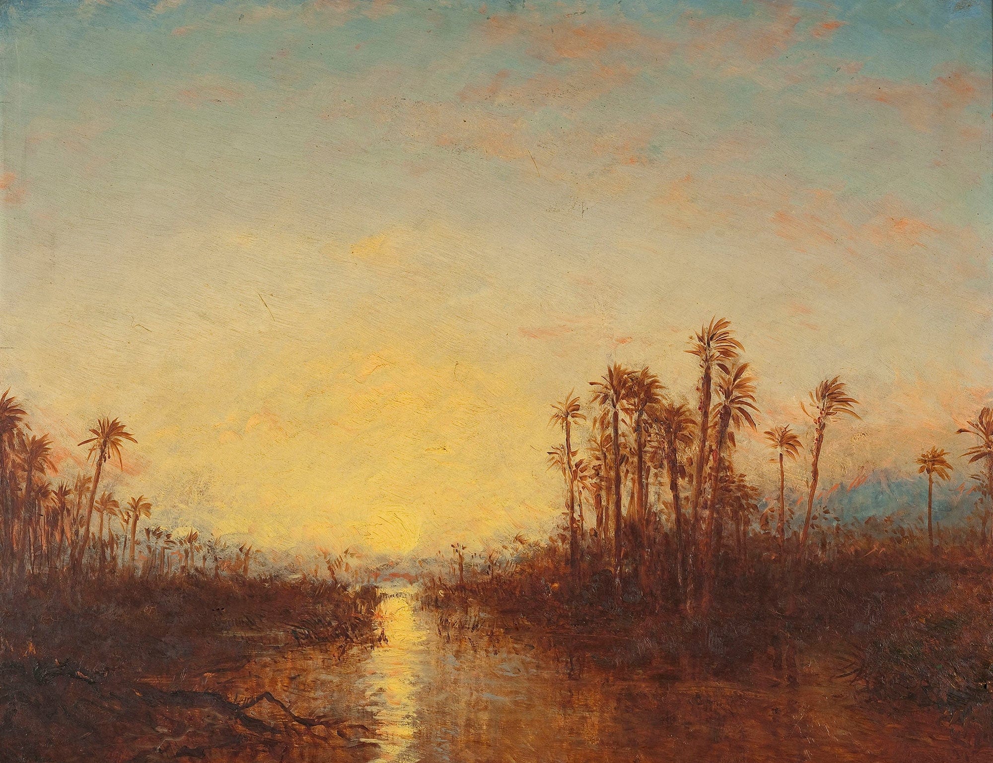 Khartoum Coucher De Soleil by Felix Ziem